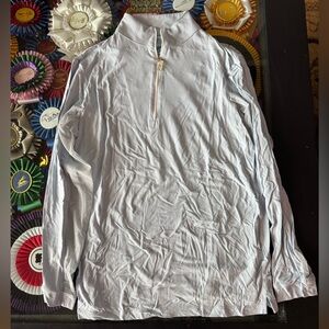 Tailored Sportsman Sun Shirt Light Blue Quarter-Zip